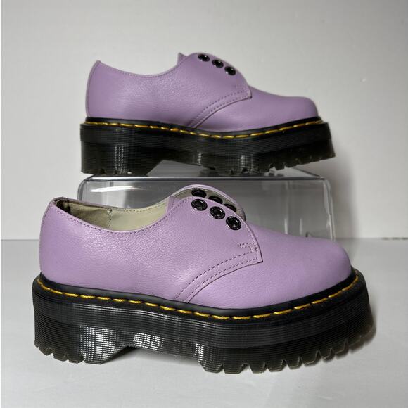 Dr. Marten’s 1461 Quad II Leather Platform Derby Shoes Women's Lilac 30612 Sz 5 - Picture 1 of 10